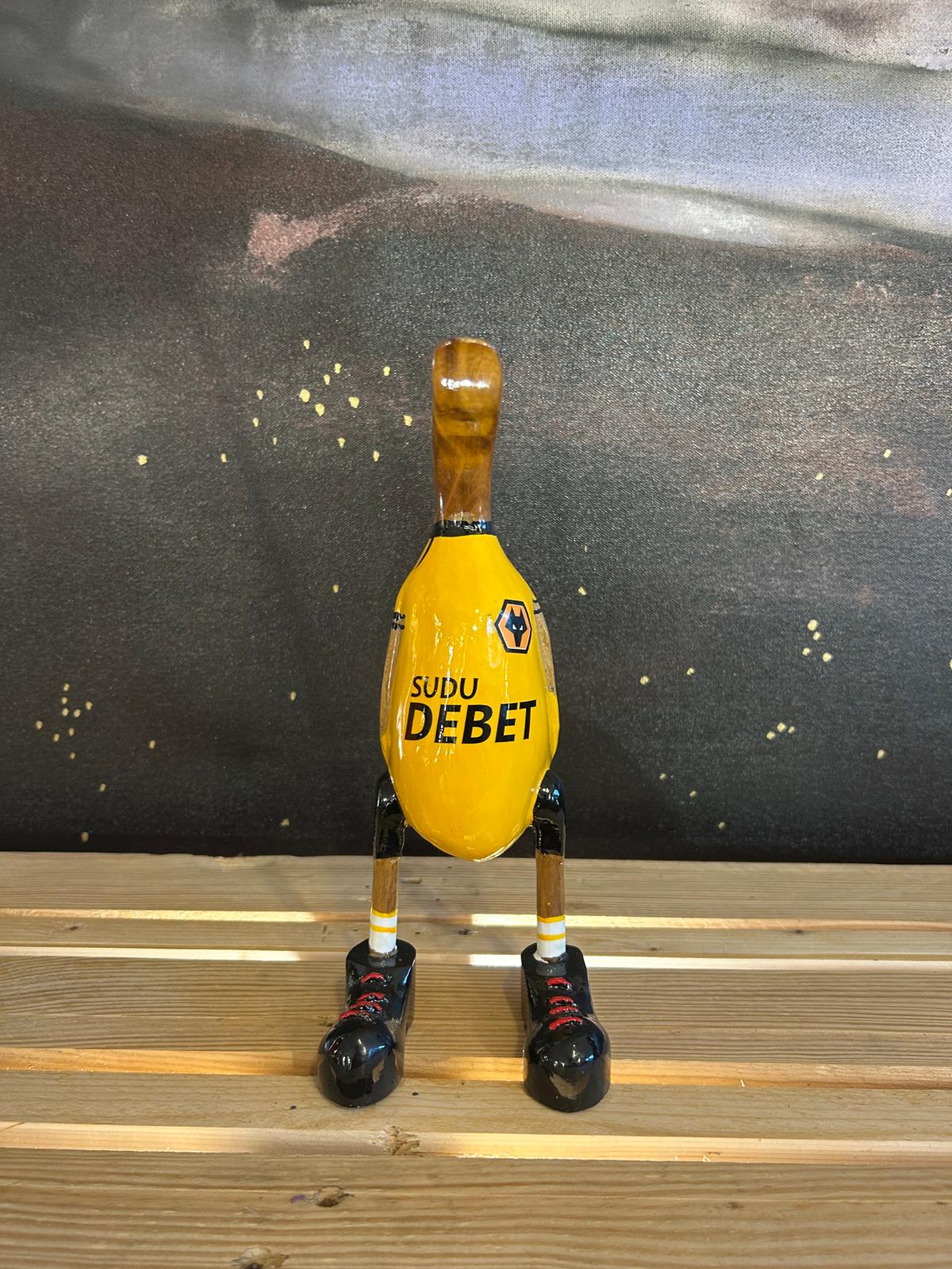 Pato de madera del Wolverhampton 26cm EDICIÓN LIMITADA